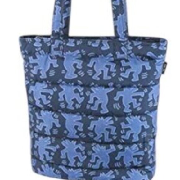 Keith Haring Uniqlo Stylish Blue Tote Bag - Picture 1 of 2